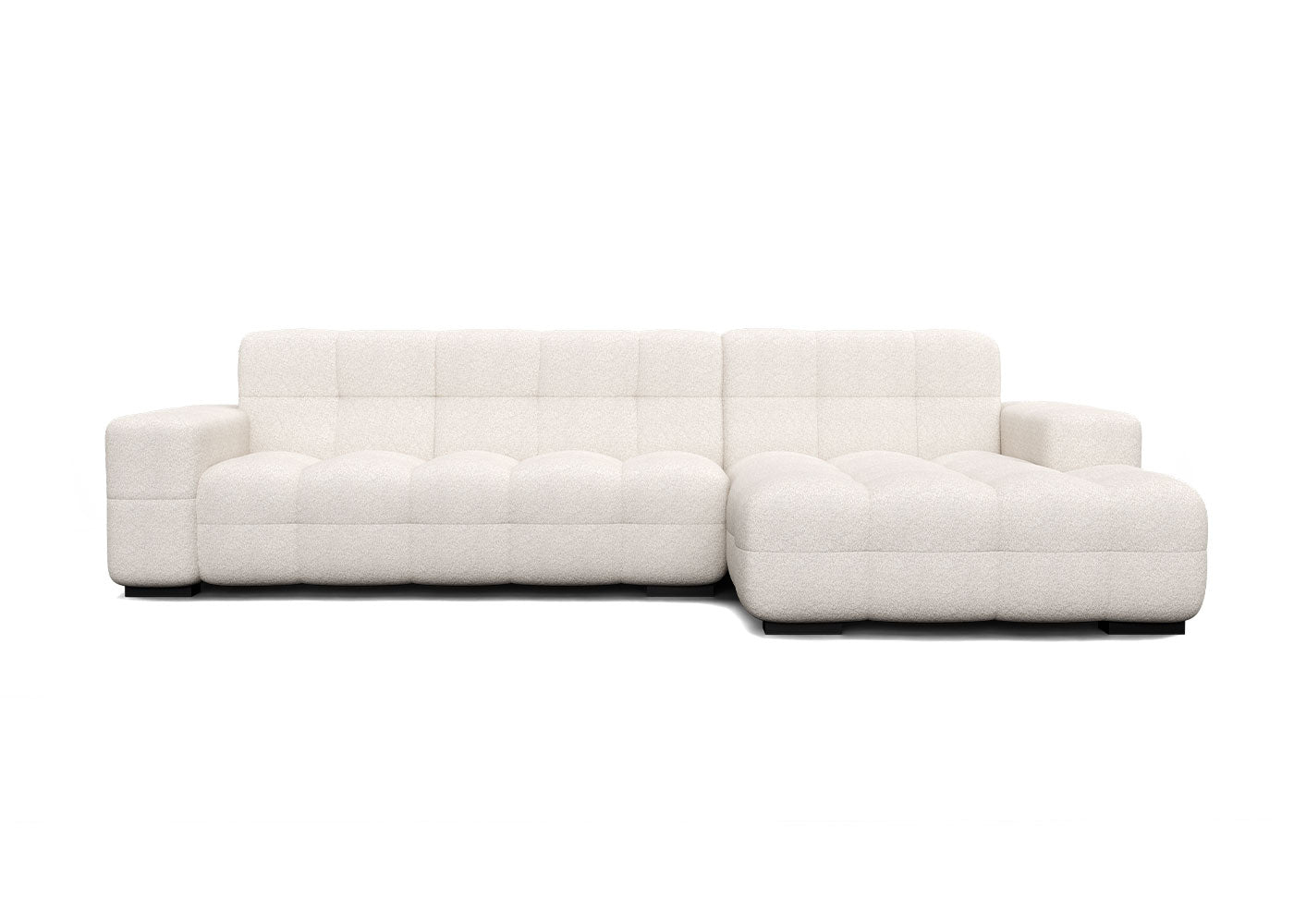 Kubus loungebank in ivoor - Rechts